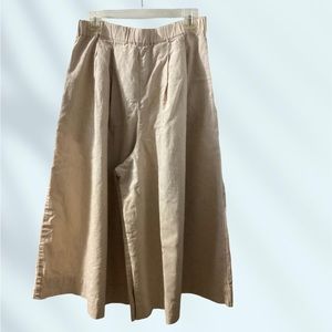 Uniqlo linen wide leg dressy pants